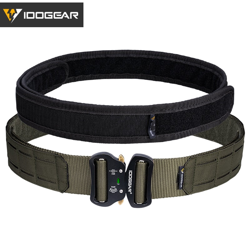 IDOGEAR 2 Inch Tactical Belt Quick Release Metal Buckle MOLLE Mens Belts Camo