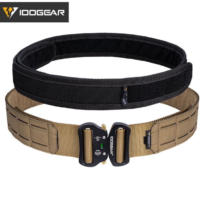IDOGEAR 2 Inch Tactical Belt Quick Release Metal Buckle MOLLE Mens Belts Camo