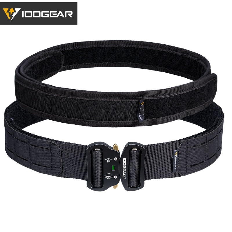 IDOGEAR 2 Inch Tactical Belt Quick Release Metal Buckle MOLLE Mens Belts Camo