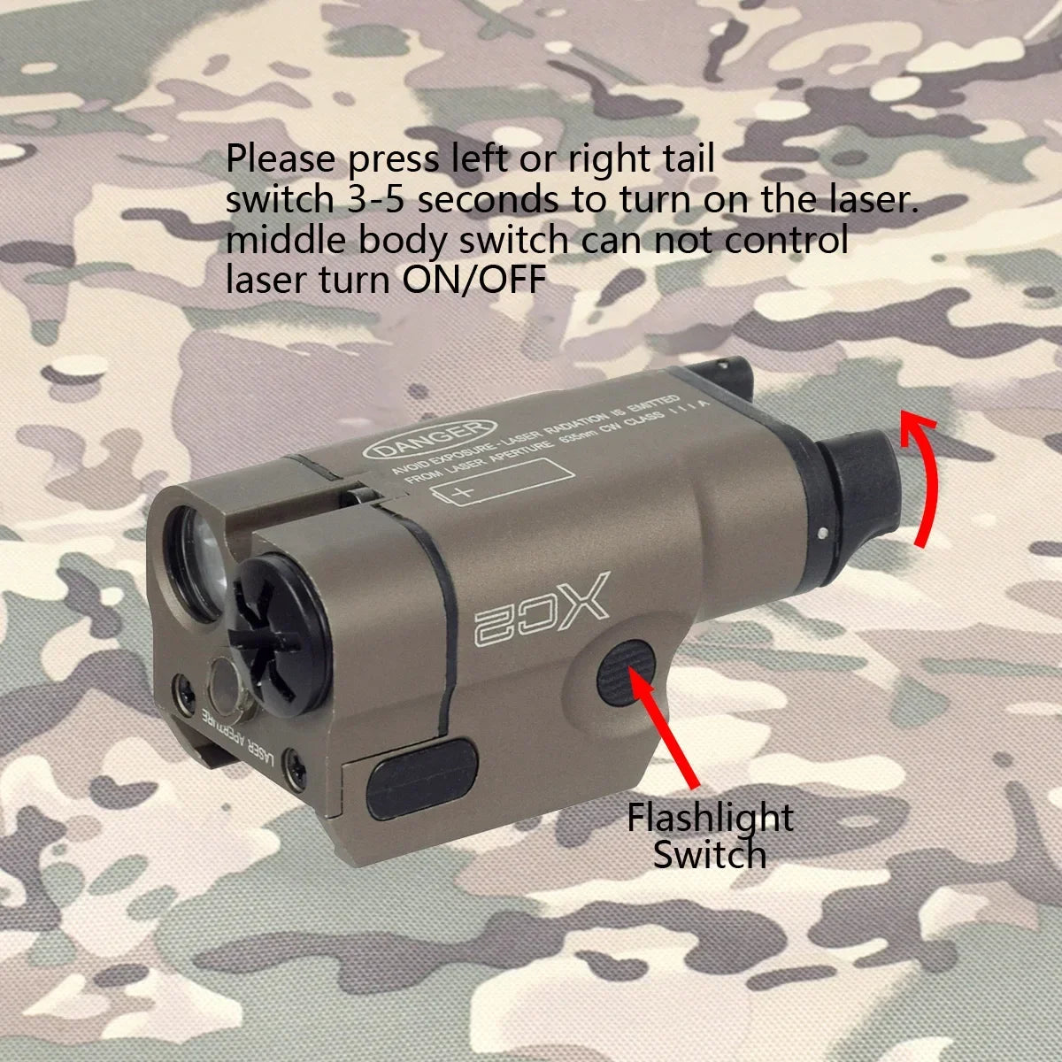 Tactical SureFire XC2 Red Dot Laser Light Upgrade XC1 Weapon Scout LED Flashlight For Pistol GLOCK 17 19