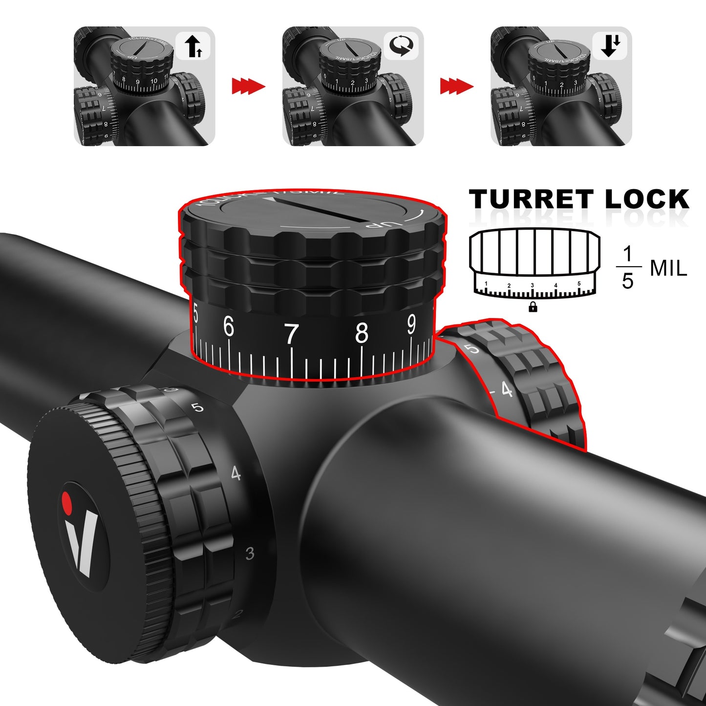 S6 1-6x24 SFP Riflescope With Illumination Turret lock System