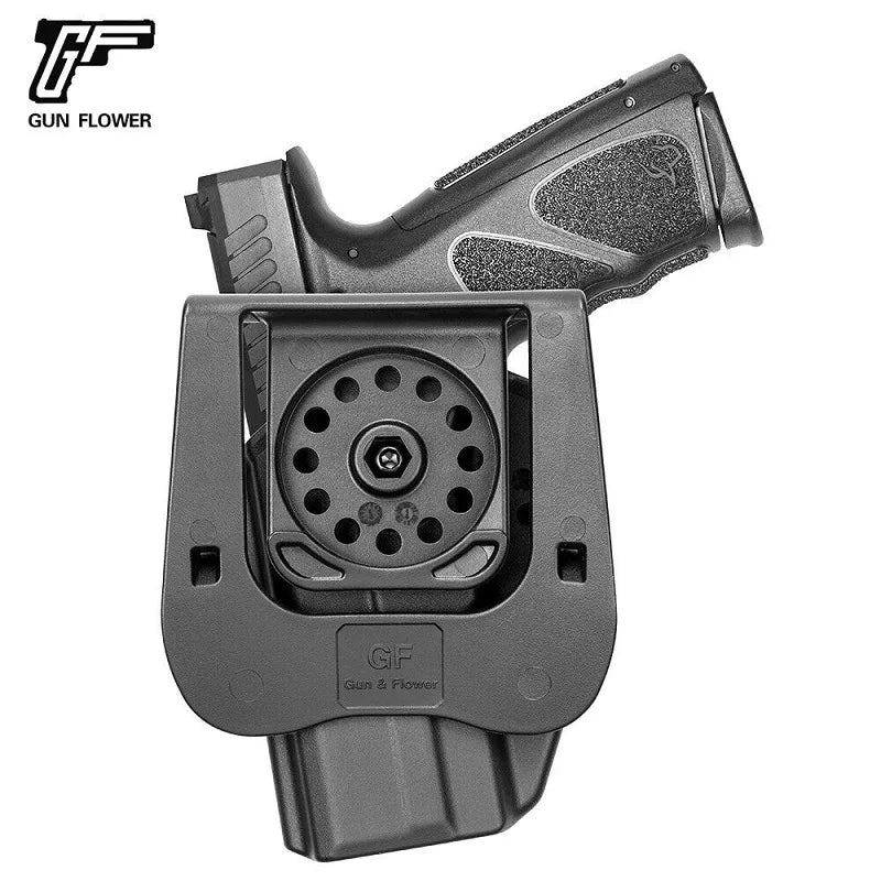 Taurus TS9 Holster OWB Polymer Holster Fits Taurus TS9 Pistol Level II Retention Locking System Index Release Right Hand Gun
