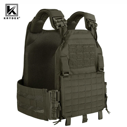 KRYDEX Tactical Vest Laser Cutting MOLLE LAVC Plate Carrier Quick Release