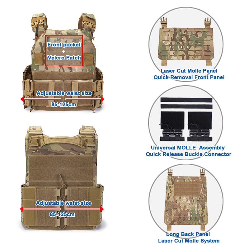 Nylon Tactical Armor Vest Plate Carrier Tactical