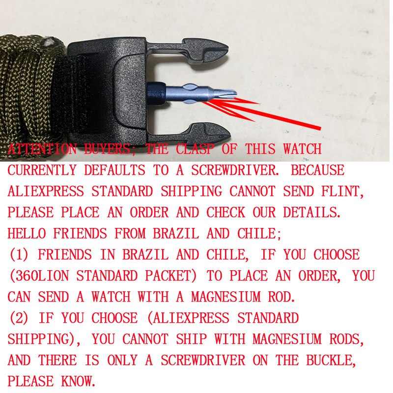 Outdoor Survival Watch Multifunctional Waterproof Military Tactical Paracord Watch Bracelet Camping Hiking Emergency Gear EDC