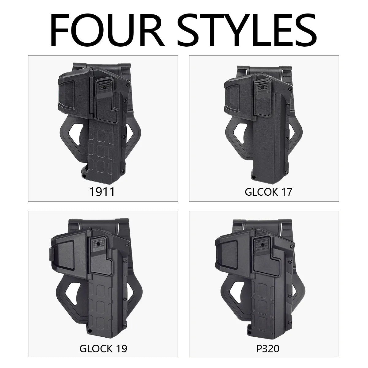 Tactical Classics Glock 17 18 19 Pistol Holsters for X300 X400 Weapon Flashlight Colt M1911 P320 Waist Gun Holster