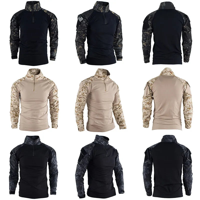 Military Uniform Camouflage Tactical Suit Combat Shirt Pant Set CP Army Clothes Training Shirts Sets